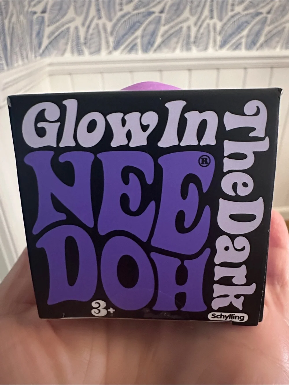 Schylling NeeDoh Glow in a Dark Glob-Purple